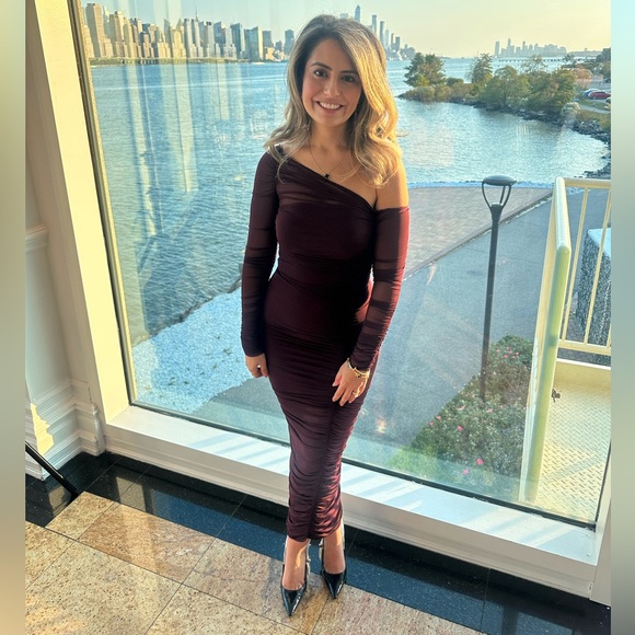 SEROYA dress merlot size XS - Picture 2 of 3